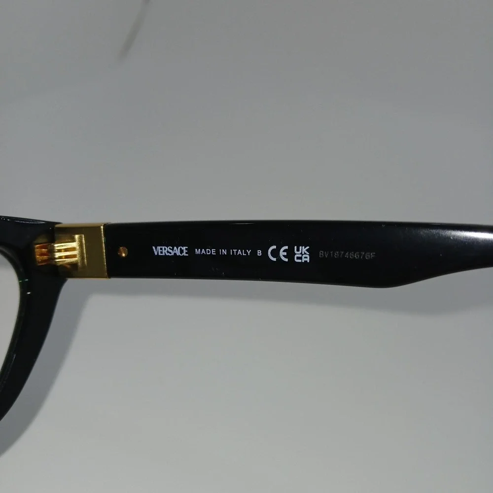 Versace 3356 GB1 Women Eyeglasses Frame Only Black Cat Eye Full Rim 53-16-140 mm